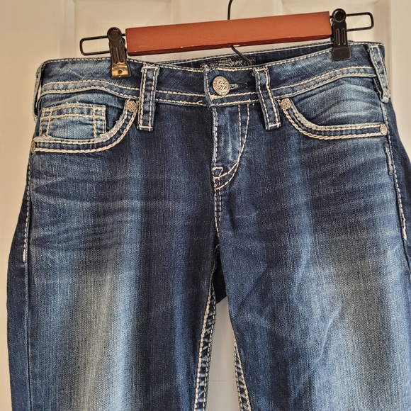 Silver Jeans co CR00580 Western Glove Works jeans woman size W28/L33 - Picture 5 of 8